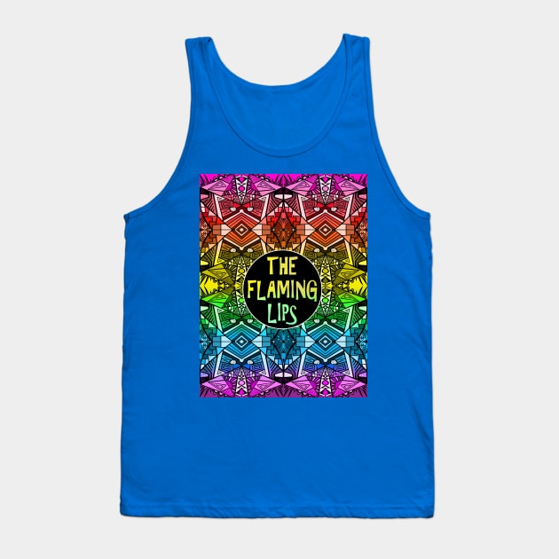 The Flaming Lips - Rainbow Pride Pattern Tank Top by ShawnBallardDesigns